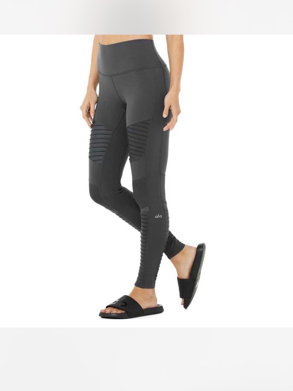 Alo Yoga High-Waist Moto Legging - Dark Gray